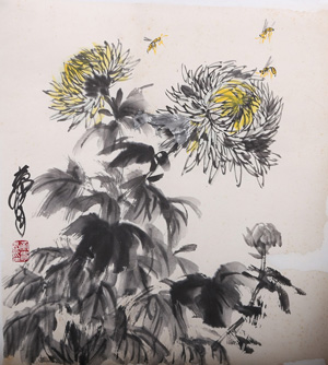 黄胄 《菊花》