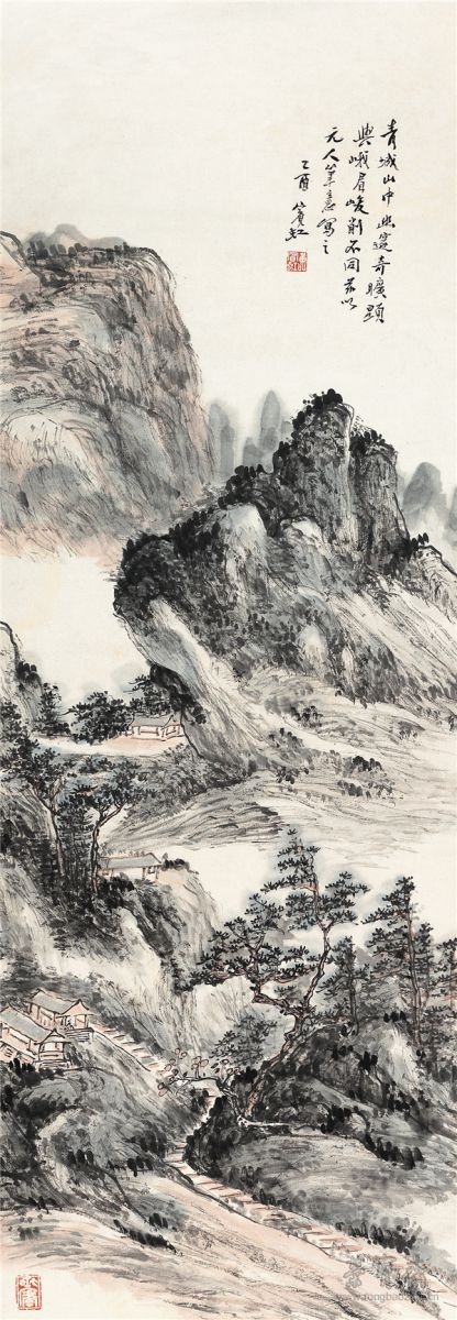 黄宾虹(1865-1955)  青城山中