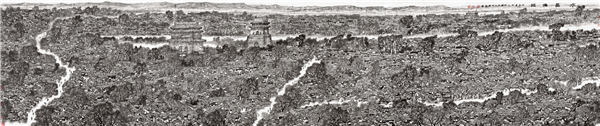 4、《水墨家园》 2009年 150×690cm_副本