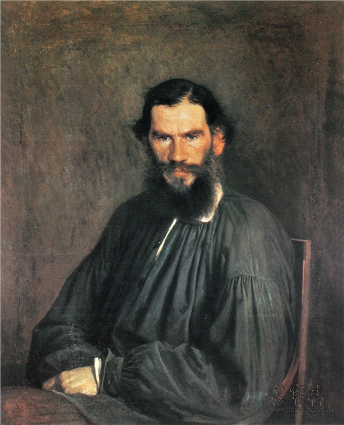 伊•尼•克拉姆斯科伊 托尔斯泰肖像 布面油画 79.5cmx98cm 1873 莫斯科特列基亚科夫画廊藏