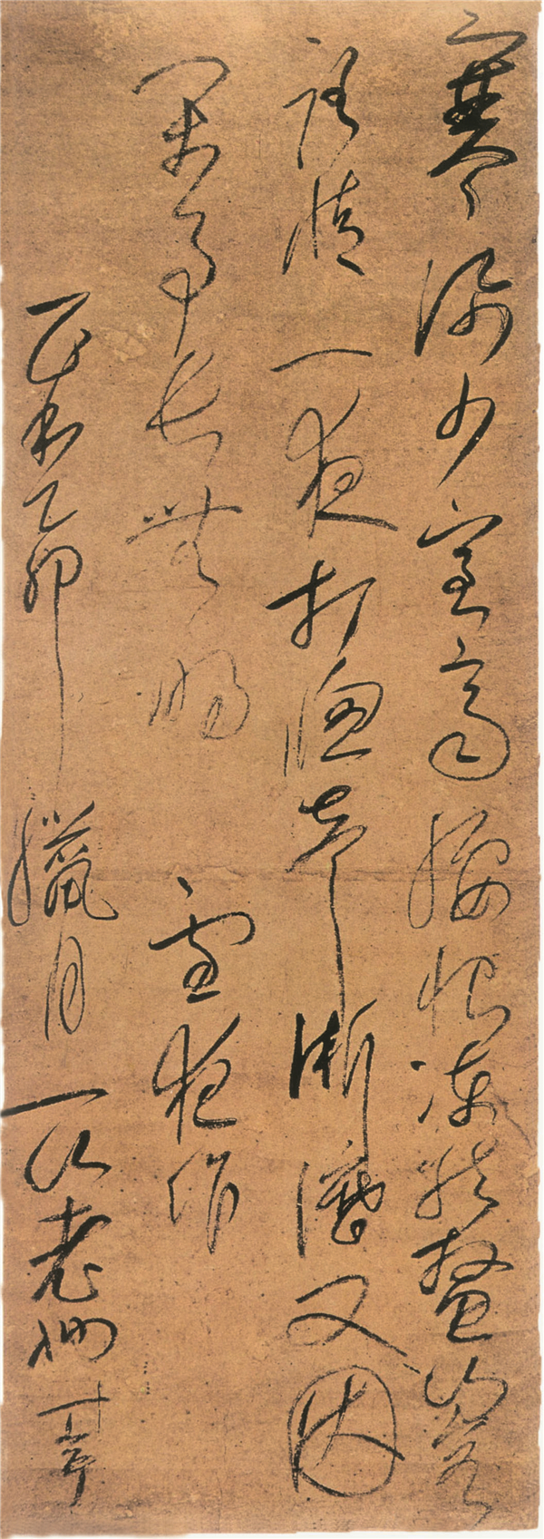 一山禅师 雪夜作 纸本,立轴,纵89.4cm,横30.3cm。草书,日本京都建仁寺藏