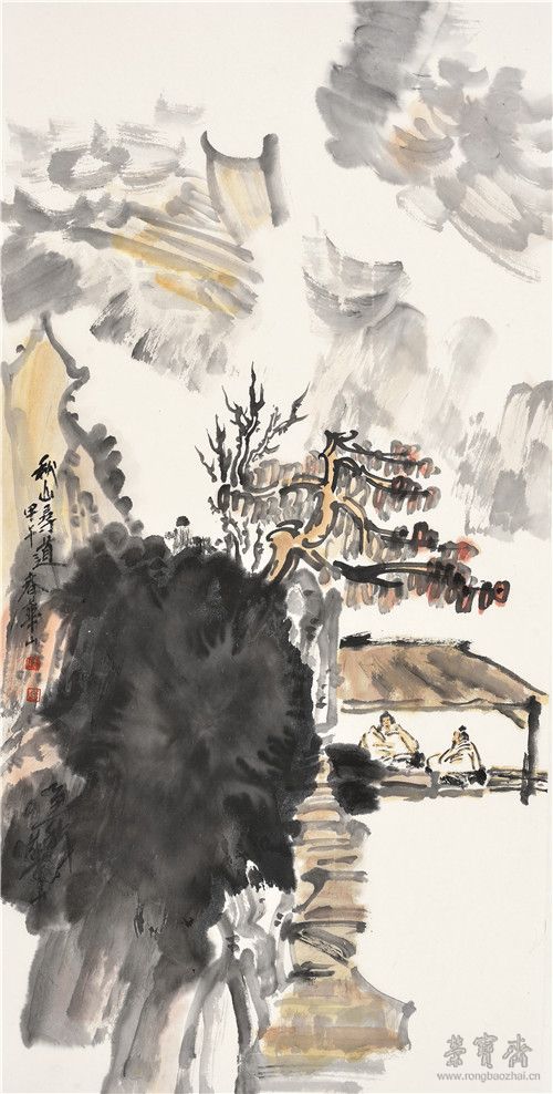 杨华山  东坡仿梅图  139cmx69cm  纸本设色  2014年