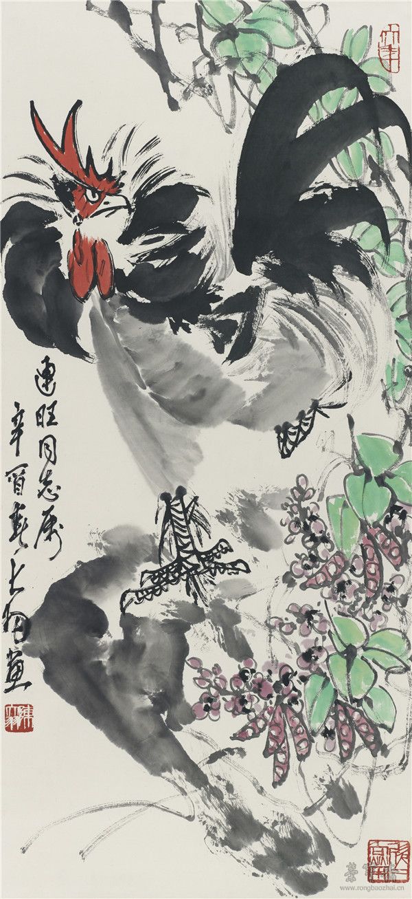 陈大羽 鸡 95cm×44cm