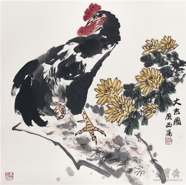 詹庚西 大吉图 68cm×67cm