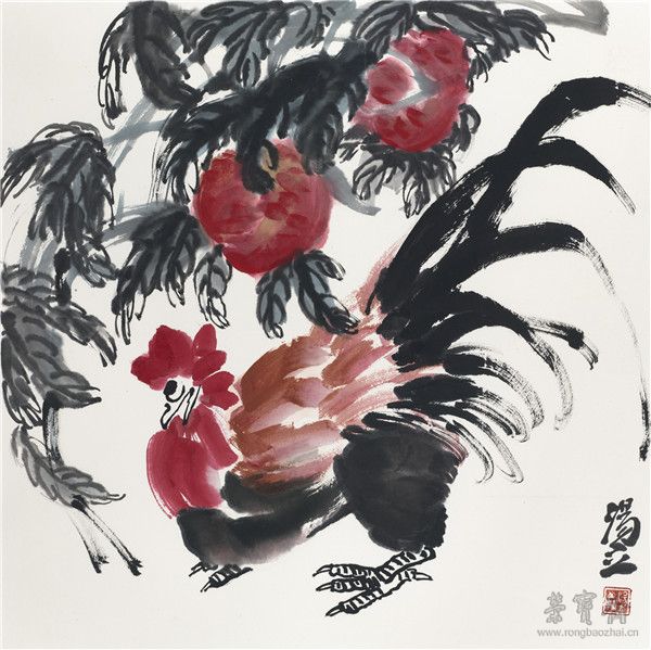 汤立 大吉寿桃 69cm×69cm