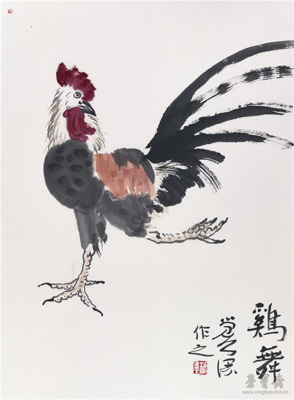 梅墨生 鸡舞 68cm×49cm