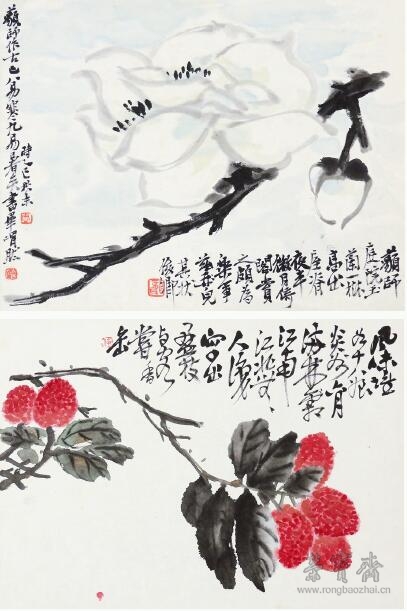 吴昌硕 花卉册页之二、三