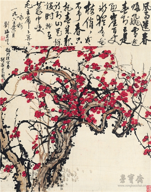 刘海粟 艳斗汉宫春 103.5cm×108.4cm 1965 刘海粟美术馆藏