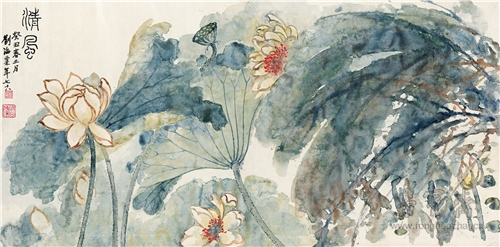 刘海粟 清风 133.5cm×66cm 1973 刘海粟美术馆藏