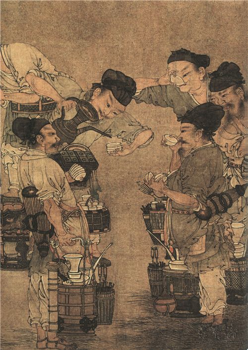 南宋 佚名 斗浆图 40cm×34.1cm 绢本设色 黑龙江省博物馆藏