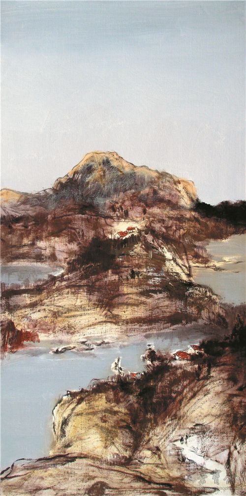 徐里 天空湖是月 120cm×60cm 布面油画 2009年