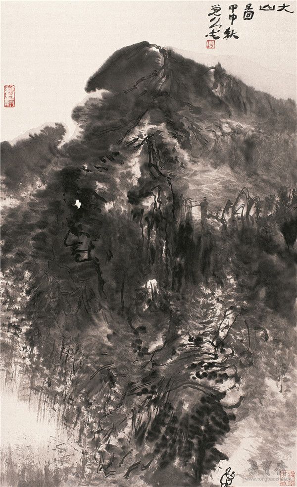 梅墨生 大山图 65cm×40cm 纸本水墨 2004 年