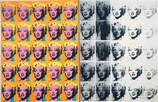 美国 安迪·沃霍尔 玛丽莲·梦露双联画 丝网版画 泰特美术馆藏 1962_副本
