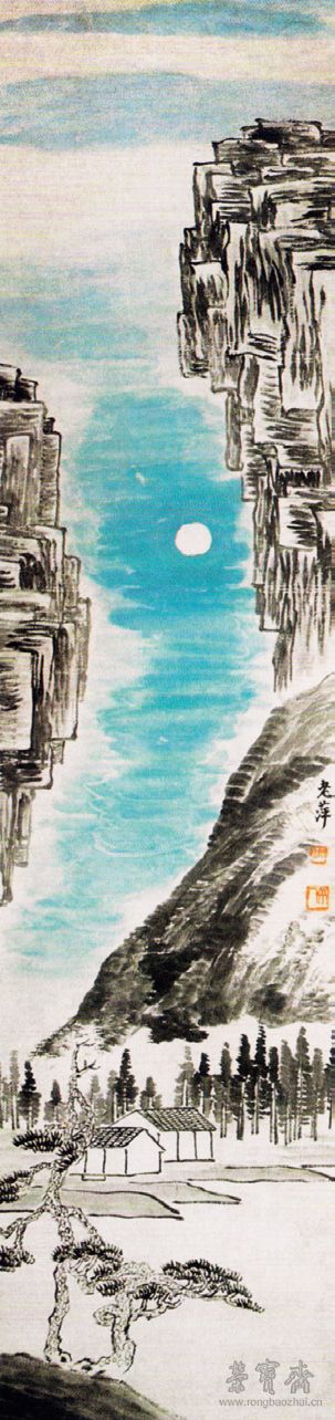 图5 齐白石 四季山水之秋景 1919清华大学美术学院藏