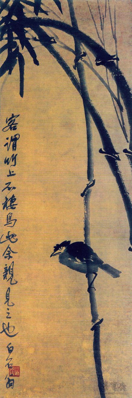 图6 齐白石 竹鸟 1920北京画院藏