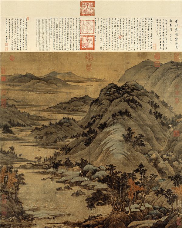 五代 董源 龙宿郊民图 156cm×160cm 台北“故宫博物院”藏