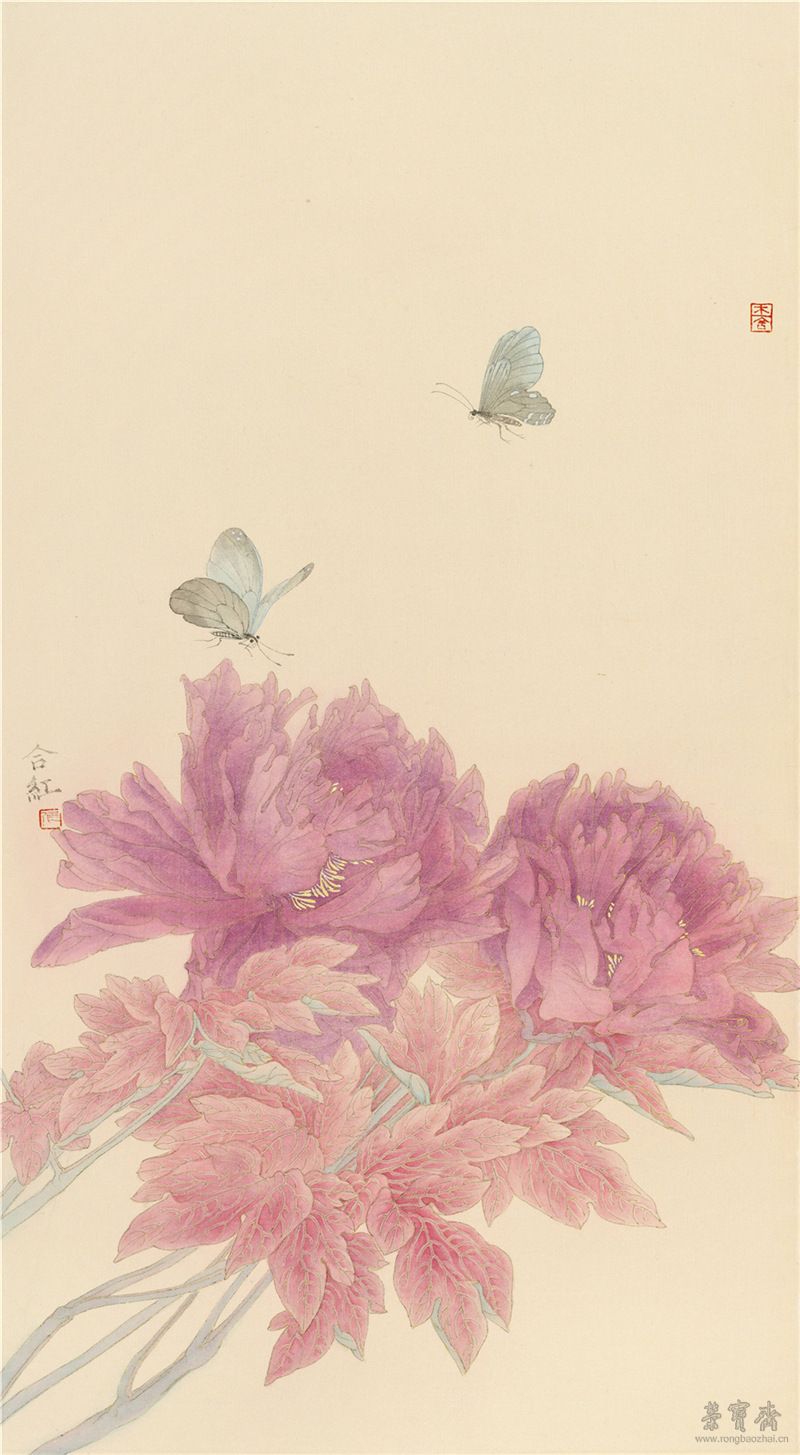 ​张合红 蝶恋花之三 69cm×38cm 纸本设色