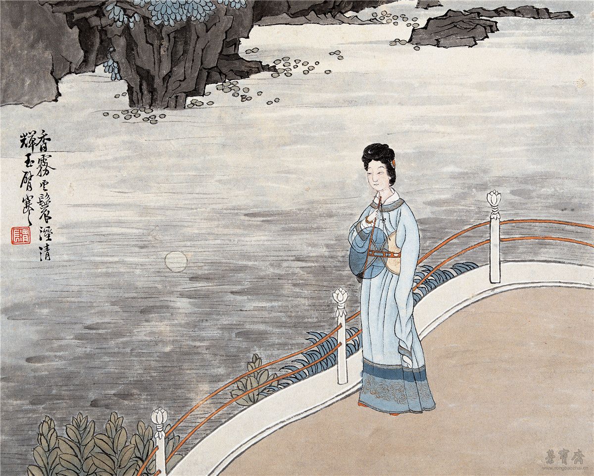 任熊《杜甫诗意图册》 (12开)24cm×30.4cm 1852年