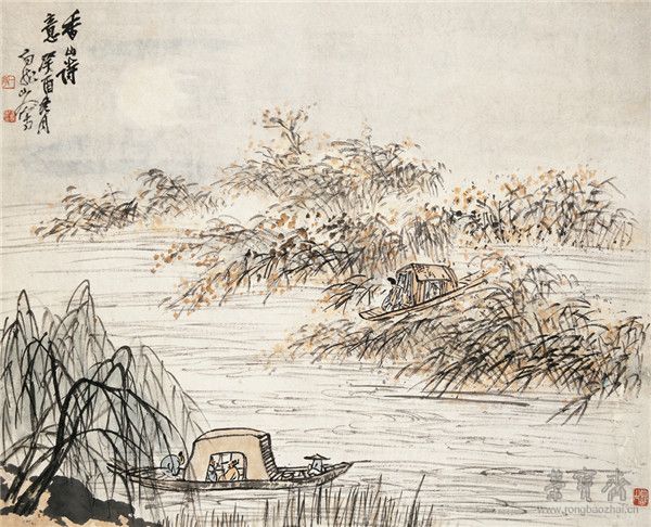 王震《香山诗意》43cm×50cm 1933年