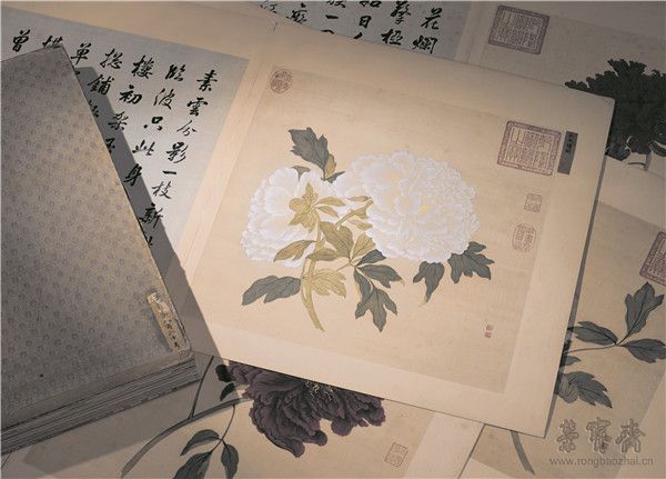 清 蒋廷锡 百种牡丹谱 43cm×43cm×200 绢本设色 成交价：1.7365亿元