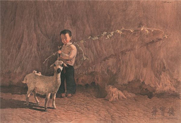 忻东旺 根儿 80cm×100cm 水彩 1988年