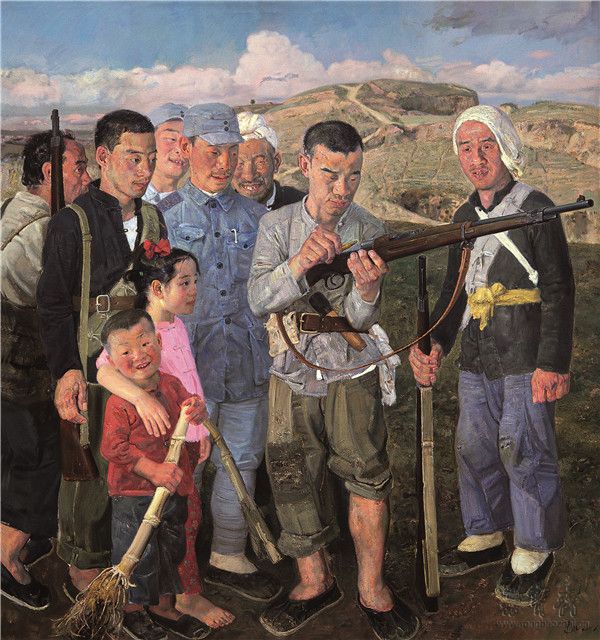忻东旺 武装 180cm×190cm 油画 2001年