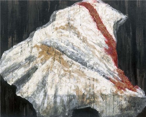 闻立鹏 白石系列之悲怆篇三号 油画 100cm×80.3cm 1990