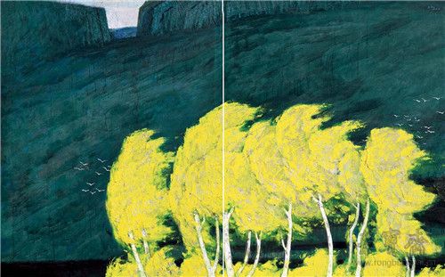 闻立鹏 疾风三号 油画 260cm×162cm 2015 中国美术馆藏
