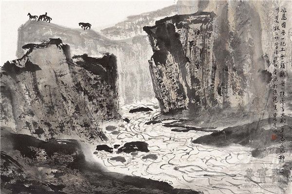 亚明 冰岛风光 68cm×45cm 1983