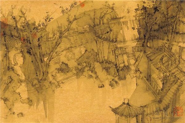 王静芳 留园印象 40cm×65cm 2015年