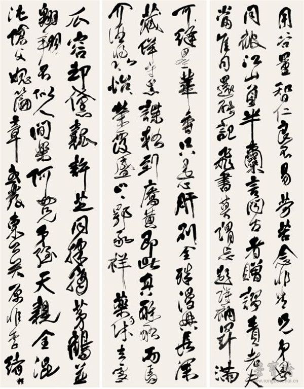 清 傅山 寿王锡予四十韵十二条屏（七—十二） 山西博物院藏