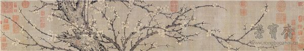 宋 王岩叟 梅花图 112.9cm×19.3cm 美国弗利尔美术馆藏