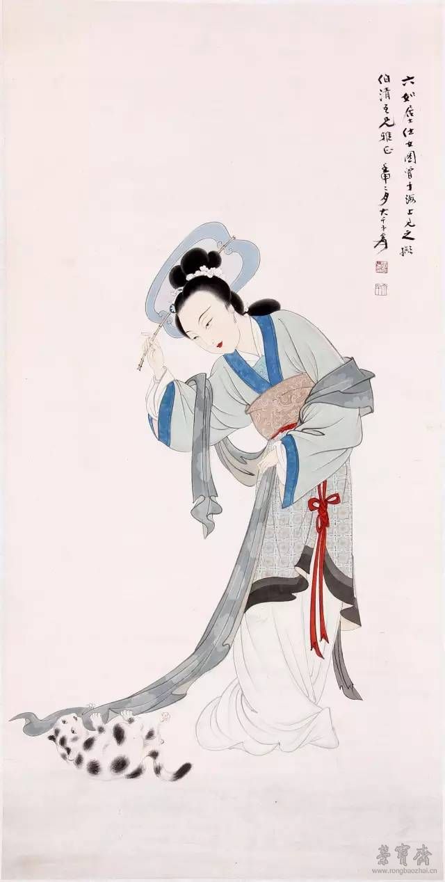 lot 191 张大千 仕女图 104cm×53cm