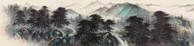 Lot 195 黎雄才 峨眉松云 48cm×363cm