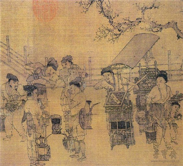 南宋 刘松年(传) 茗园赌市图 局部 台北故宫博物院藏