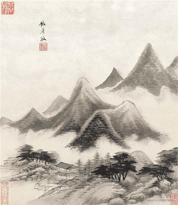 清 王鉴《仿宋元各家山水册》八开之六