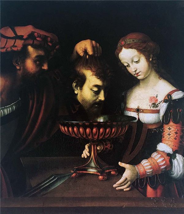意大利 安德烈亚·索拉里 莎乐美与施洗约翰的头 油彩 1506佛罗伦萨帕拉提那美术馆藏