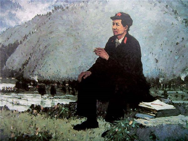 罗工柳 毛泽东在井冈山 225cm×150cm 1959 油画 中国国家博物馆藏