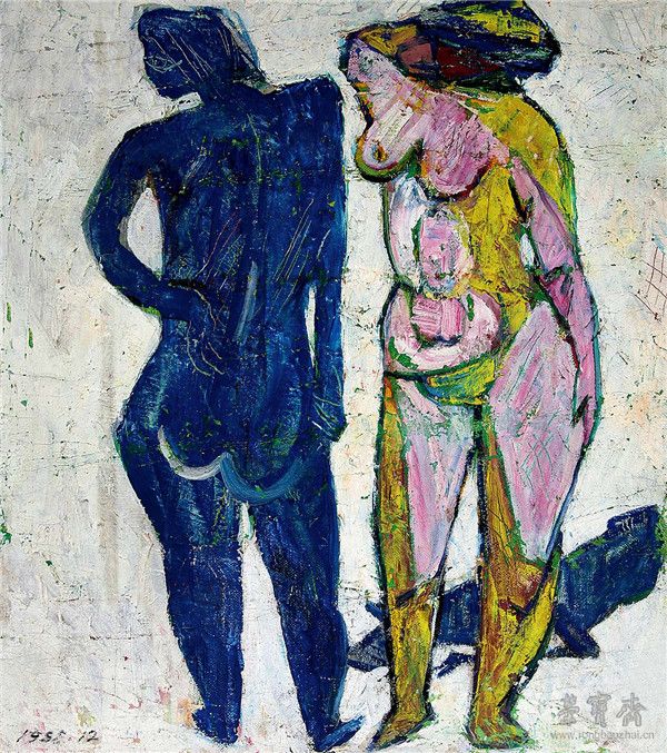 罗尔纯 冷与暖 布面油画 53cm×57cm 1988