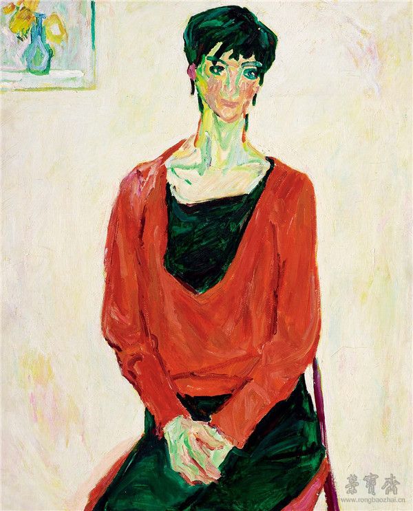 罗尔纯 坐姿 布面油画 80cm×100cm 2006 中国美术馆藏