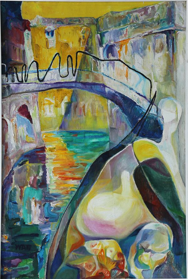 沈天万  威尼斯印象（一）　油画  90cm×60cm