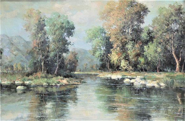 冉多文  秋韵　油画  65cm×100cm