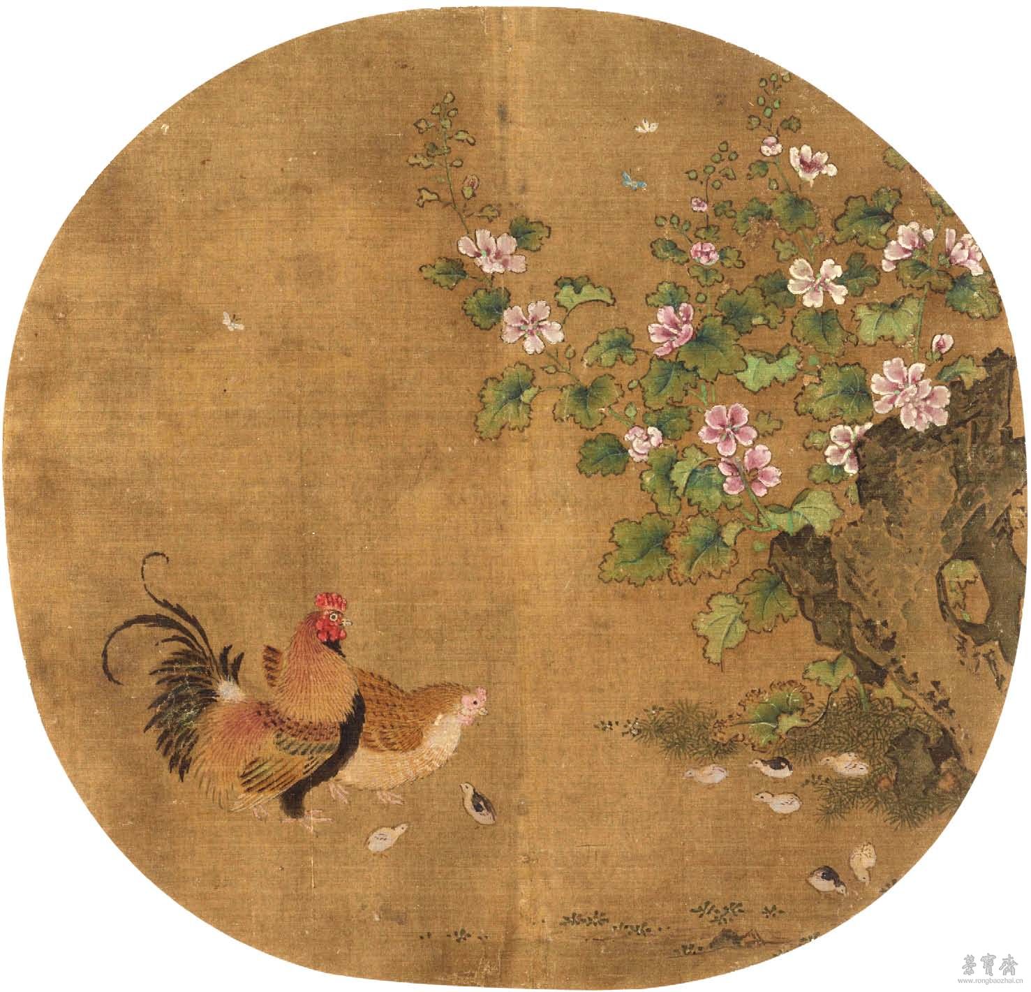 宋 毛益 鸡 22.5cm×21.6cm 日本东京国立博物馆藏