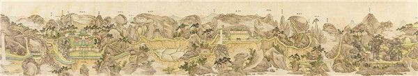 图4 清 丁云鹏 白岳图卷 300.3cm×30cm 安徽博物院藏
