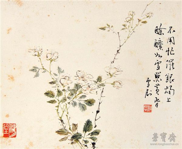 王雪涛 自题画卉册之二 1932