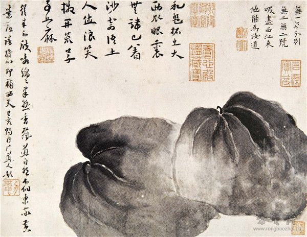清 八大山人 传綮写生图之西瓜 31.5cm×24.5cm 1659 台北“故宫博物院”藏