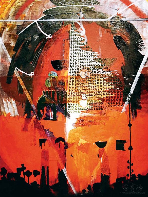 利纳斯·莱昂纳斯·凯塔纳斯 森林中(二) 局部100cm×120cm 布面油画 1986 立陶宛国家美术馆藏