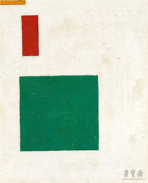 维陶塔斯·凯鲁克斯塔斯 至上主义组成 20cm×25cm纸板蛋彩画 1922-1923 立陶宛国家美术馆收藏