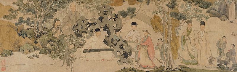 明 董其昌 聚贤听琴图 美国明尼亚波利斯艺术馆藏
