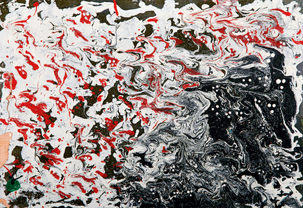 日记系列之一 26cm×37cm 纸面油彩 1970 年